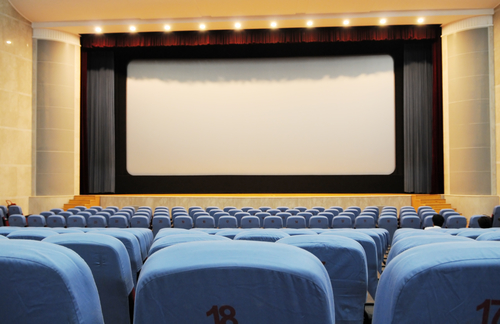 Cinema seats and screen